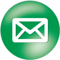 ウェブアットホームのお問い合わせフォームをイメージした画像です。緑色の円の上に白文字でメールアイコンが記載されています。